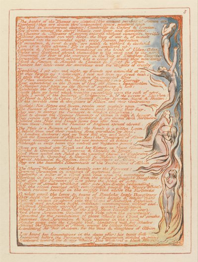 Jerusalem, Plate 5, The banks of the Thames by William Blake